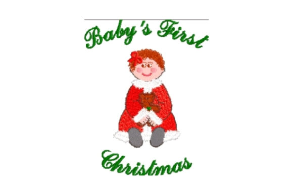 Baby Mrs First Christmas Embroidery