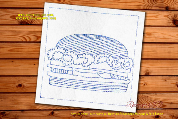 Burger Whopper Redwork Design Review