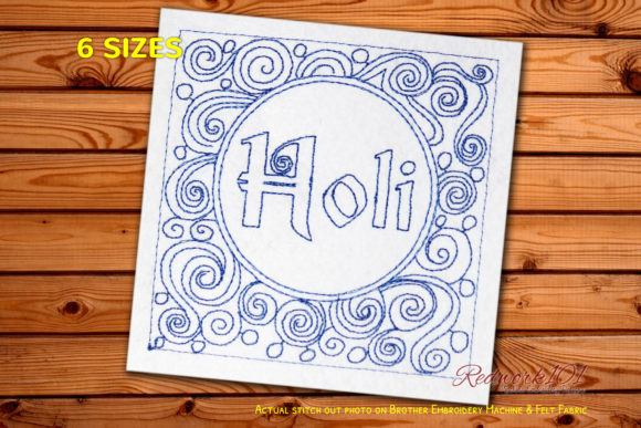 Holi Abstract Embroidery Design Review