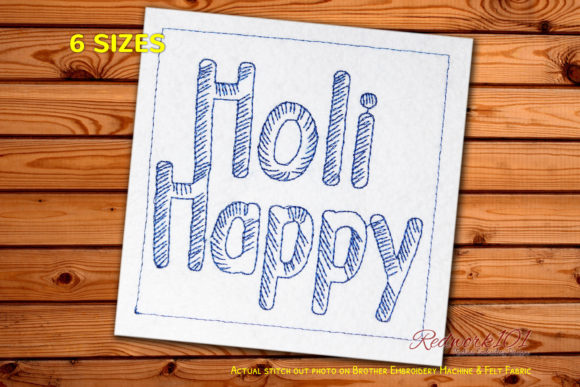 Holi Celebrations Text Embroidery Review
