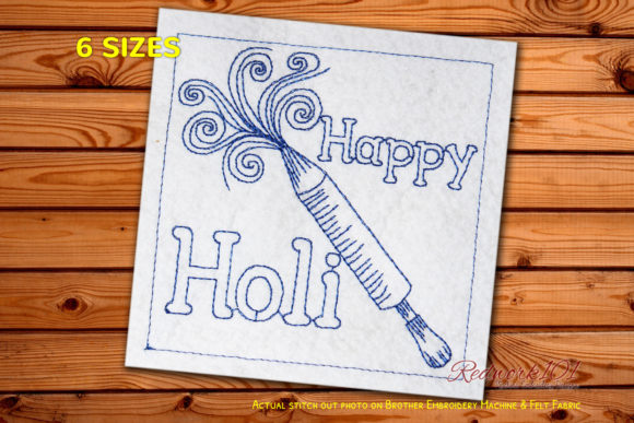 Holi with Colors Redwork Embroidery Review