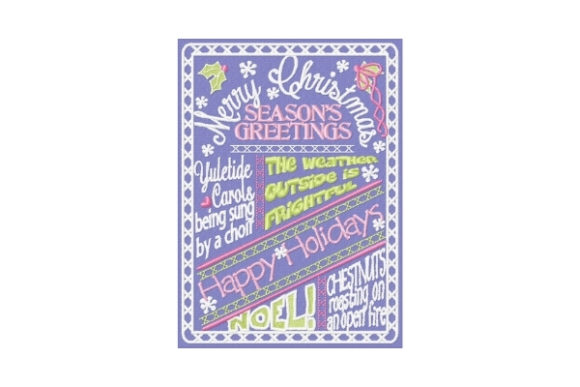 Merry Christmas Word Art Embroidery Review